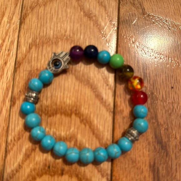 NEW Evil eye Hamsa beaded bracelet - Picture 2 of 2